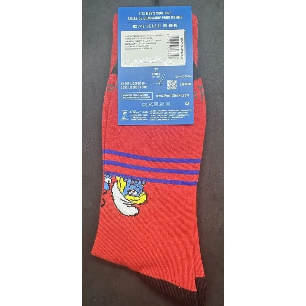 Gargamel (Smurfs) ‎ Crew Socks Men's  Shoe Size US 7-12 NWT